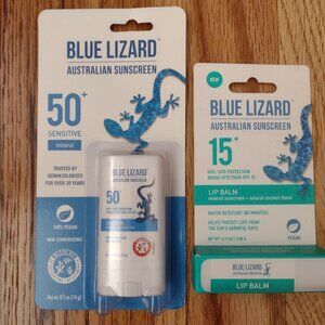 New Blue Lizard Sunscreen and Lip Balm